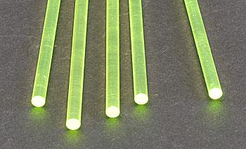 Plastruct Rod Round Fluorescent Green 5/32 (5) Model Scratch Building Plastic Rods - #90264