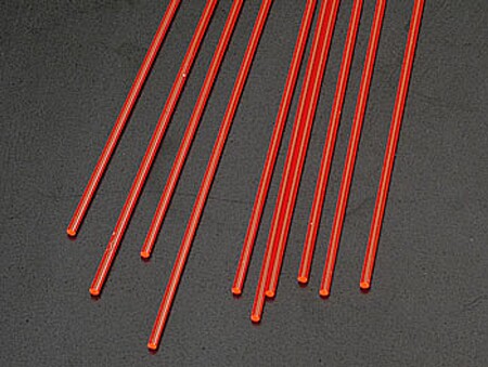 Plastruct Rod Round Fluorescent Red 1/16 (10 Model Scratch Building Plastic Rods #90271