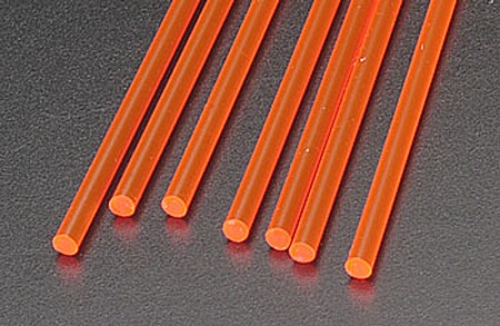 Plastruct Rod Round Fluorescent Red 1/8 (7) Model Scratch Building Plastic Rods #90273