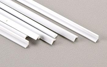 US Stock 20pcs 3 x 3 x 250mm ABS Styrene Plastic L Shape Right Angle Bars White 