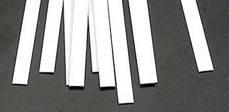 Plastruct Rectangle Strip Styrene .030x1/4x10 (10) Model Scratch Building Plastic Strips #90739