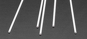 Plastruct Round Rod Styrene .080x10 (5) Model Scratch Building Plastic Rods #90859