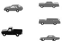 Plastruct Plastic Scale Autos (Shadow) Style D (5) N Scale Model Railroad Vehicle #93665