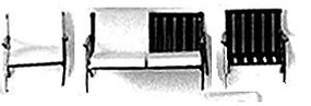 Plastruct Patio Bench & Chairs Kit O Scale Model Railroad Accessory #94761 Plastruct Patio Bench & Chairs Kit O Scale Model Railroad Accessory #94761