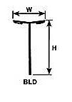 Plastruct Dbl Arm blvd light     5/ - N-Scale (5)