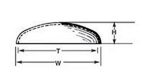 Plastruct VHE-48 ELLIPTICAL DOME 1 1/2'