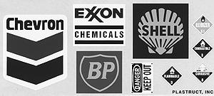 Plastruct Oil Company Logos Decal Set O Scale Model Railroad Decal #96051