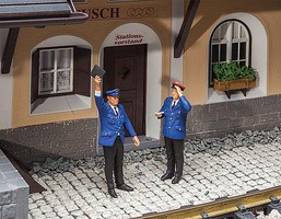 Pola 2 Train Conductors Blue Uniforms G-Scale Pola 2 Train Conductors Blue Uniforms G-Scale