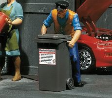 Pola Gray Garbage Bins (2 Pack) G Scale Model Railroad Building Accessory #333205 Pola Gray Garbage Bins (2 Pack) G Scale Model Railroad Building Accessory #333205