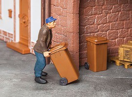 Pola Garbage Cans Carts Brown pkg(2) G-Scale Pola Garbage Cans Carts Brown pkg(2) G-Scale