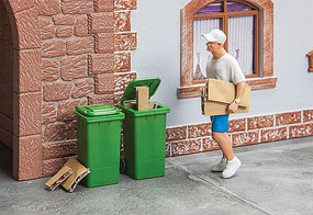 Pola Garbage Cans Carts Green pkg(2) G-Scale Pola Garbage Cans Carts Green pkg(2) G-Scale