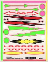 Pine-Pro Flames & Arrows Decal Pinewood Derby Decal and Finishing #10021