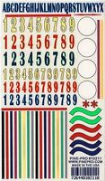 Pine-Pro Numbers/Stripes Decal 5''x8'' Pinewood Derby Decal and Finishing #10211