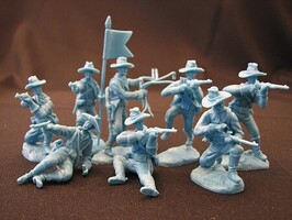 Paragon Dismounted US Cavalry Soldiers Set #5 Plastic Model Cowboy and Indian Figures 1/32 Scale #8