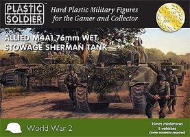 Plastic-Soldier WWII Allied M4A1 76mm Wet Stowage Sherman Tank (5) Plastic Model Tank Kit 15mm #1506 Plastic-Soldier WWII Allied M4A1 76mm Wet Stowage Sherman Tank (5) Plastic Model Tank Kit 15mm #1506
