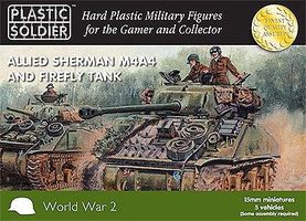 Plastic-Soldier WWII Allied M4A4 Sherman/Firefly Tank (5) Plastic Model Tank Kit 15mm #1513 Plastic-Soldier WWII Allied M4A4 Sherman/Firefly Tank (5) Plastic Model Tank Kit 15mm #1513