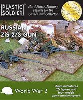 Plastic-Soldier WWII Russian Zis 2/3 Gun (4) & Crew (20) Plastic Model Artillery Kit 15mm #1519 Plastic-Soldier WWII Russian Zis 2/3 Gun (4) & Crew (20) Plastic Model Artillery Kit 15mm #1519