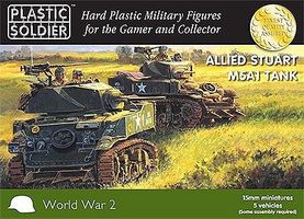 Plastic-Soldier WWII Allied Stuart M5A1 Tank (5) Plastic Model Tank Kit 15mm #1525
