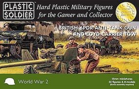 Plastic-Soldier WWII British 6pdr Anti-Tank Gun and Loyd Carrier Tow Plastic Model Military Kit 15mm #1533