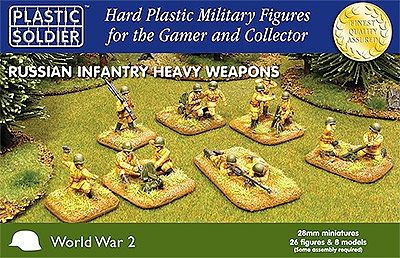 Plastic-Soldier WWII Russian Infantry (26) w/Heavy Weapons Plastic Model Military Figure 28mm #2802