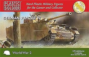 Plastic-Soldier WWII Panzer IV Tank (3) Plastic Model Tank Kit 1/72 Scale #7206
