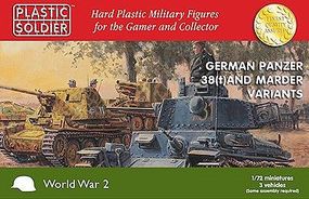 Plastic-Soldier WWII German Panzer 38(t) and Marder Variants Plastic Model Military Kit 1/72 Scale #7230