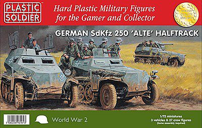 Plastic-Soldier WWII German SdKfz 250 Alte Halftrack Plastic Model Military Kit 1/72 Scale #7231