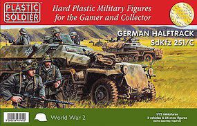 Plastic-Soldier WWII German SdKfz 251/C Halftrack & Crew Plastic Model Military Vehicle Kit 1/72 #7232 Plastic-Soldier WWII German SdKfz 251/C Halftrack & Crew Plastic Model Military Vehicle Kit 1/72 #7232
