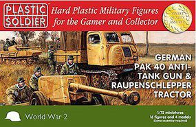 Plastic-Soldier WWII German Pak40 Anti-Tank Gun & Raupenschlepper Tractor Plastic Model Kit 1/72 #7234