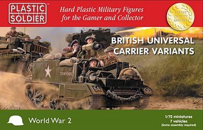 Plastic-Soldier 1/72 WWII British Universal Carrier Variants (7) & Crew (35)