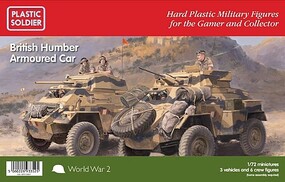 Plastic-Soldier 1/72 WWII British Humber Armoured Car (3) & Crew (6) (New Tool)