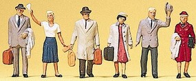 Preiser Passengers (6) HO Scale Model Railroad Figures #10020 Preiser Passengers (6) HO Scale Model Railroad Figures #10020