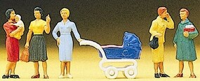 Preiser Pedestrians Group of Women (5) HO Scale Model Railroad Figures #10024 Preiser Pedestrians Group of Women (5) HO Scale Model Railroad Figures #10024