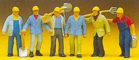 Preiser Track Gang w/Tools (6) Model Railroad Figure HO Scale #10033 Preiser Track Gang w/Tools (6) Model Railroad Figure HO Scale #10033