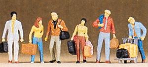 Preiser Passengers Standing (6) Model Railroad Figures HO Scale #10115