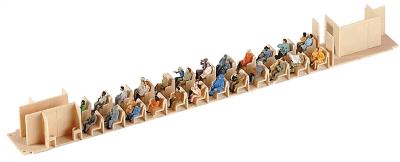 Preiser Seated Passengers (36) Model Railroad Figures HO Scale #1014009