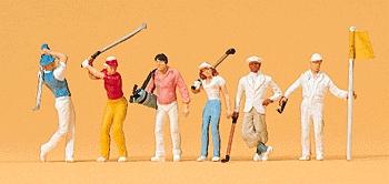 Preiser Recreation & Sports Golfers (6) Model Railroad Figures HO Scale #10231