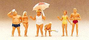 Preiser Recreation & Sports Family At The Beach (6) Model Railroad Figures HO Scale #10283