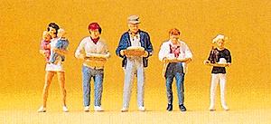 Preiser People Working At The Restaurant (5) Model Railroad Figures HO Scale #10367