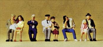 thumbnail image 2 of Preiser HO Scale Model Train Figures - Seated Passengers (Set 10386) 2 of 14
