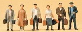 Preiser Standing Travelers w/Luggage Set #1 Era III (6) Model Railroad Figures HO Scale #10403 Preiser Standing Travelers w/Luggage Set #1 Era III (6) Model Railroad Figures HO Scale #10403