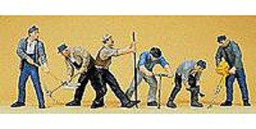 Preiser Railroad Personnel Track Workers w/Tools (6) Model Railroad Figures HO Scale #10418 Preiser Railroad Personnel Track Workers w/Tools (6) Model Railroad Figures HO Scale #10418
