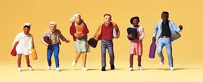HO Preiser 10476 School Students on the Way Home 1/87 scale Figures 