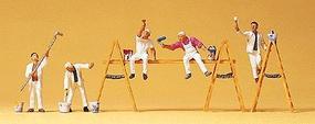 Preiser People Working Paint Crew w/Ladders & Accessories (5) Model Railroad Figure HO Scale #10478 Preiser People Working Paint Crew w/Ladders & Accessories (5) Model Railroad Figure HO Scale #10478