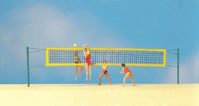 Preiser Recreation & Sports Beach Volleyball Players (11) Model Railroad Figures HO Scale #10528