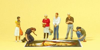 Preiser Working People - Street Artists & Onlookers Model Railroad Figures HO Scale #10549