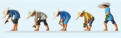 Preiser Working People - At The Rice Field #1 Model Railroad Figures HO Scale #10572