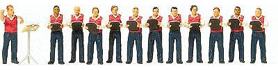 Preiser Sports & Recreation - Male Choir (12) Model Railroad Figures HO Scale #10599