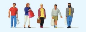 Preiser Shoppers with Bags (5)