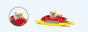 Couple In Pedal Boat HO Scale Model Railroad Vehicle #10684